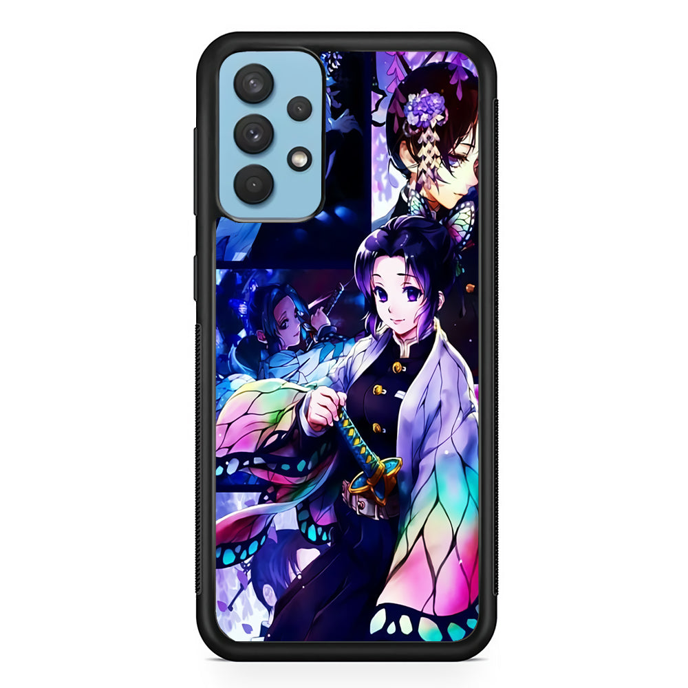 Demon Slayer Nezuko Aesthetic Samsung Galaxy A32 Case-Phone Case-Rubber Black (2D Case)-Altracase