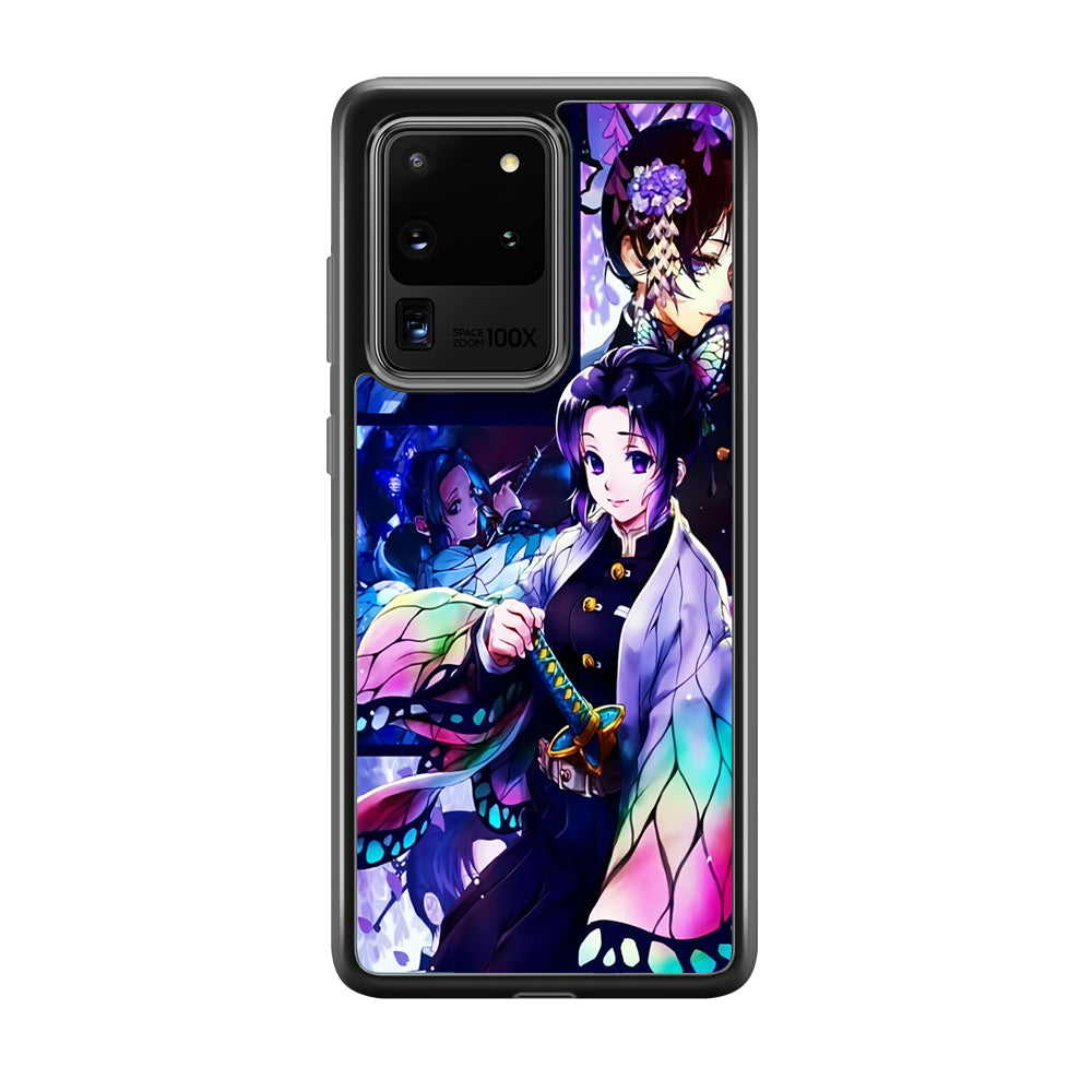 Demon Slayer Nezuko Aesthetic Samsung Galaxy S20 Ultra Case-Phone Case-Rubber Black (2D Case)-Altracase