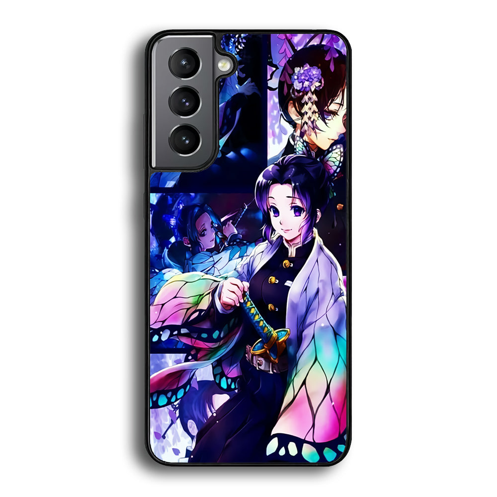 Demon Slayer Nezuko Aesthetic Samsung Galaxy S21 Plus Case-Phone Case-Rubber Black (2D Case)-Altracase