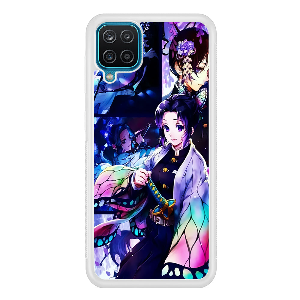Demon Slayer Nezuko Aesthetic Samsung Galaxy A12 Case-Phone Case-Rubber White (2D Case)-Altracase
