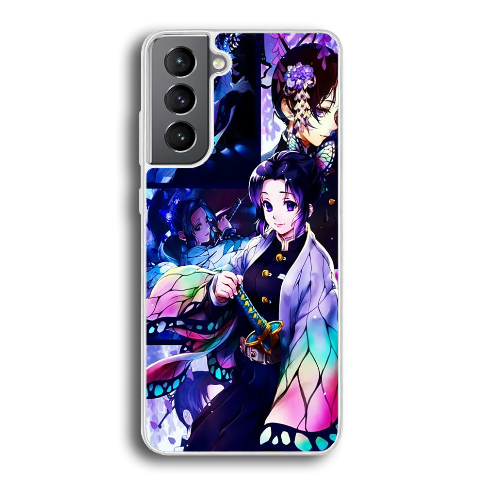 Demon Slayer Nezuko Aesthetic Samsung Galaxy S21 Plus Case-Phone Case-Rubber White (2D Case)-Altracase