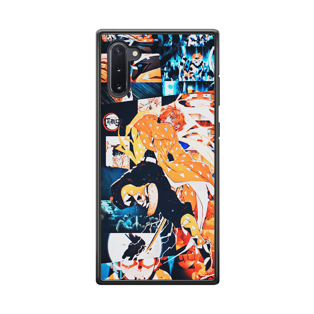 Demon Slayer Zenitsu Aesthetic Samsung Galaxy Note 10 Case-Phone Case-Rubber Black (2D Case)-Altracase