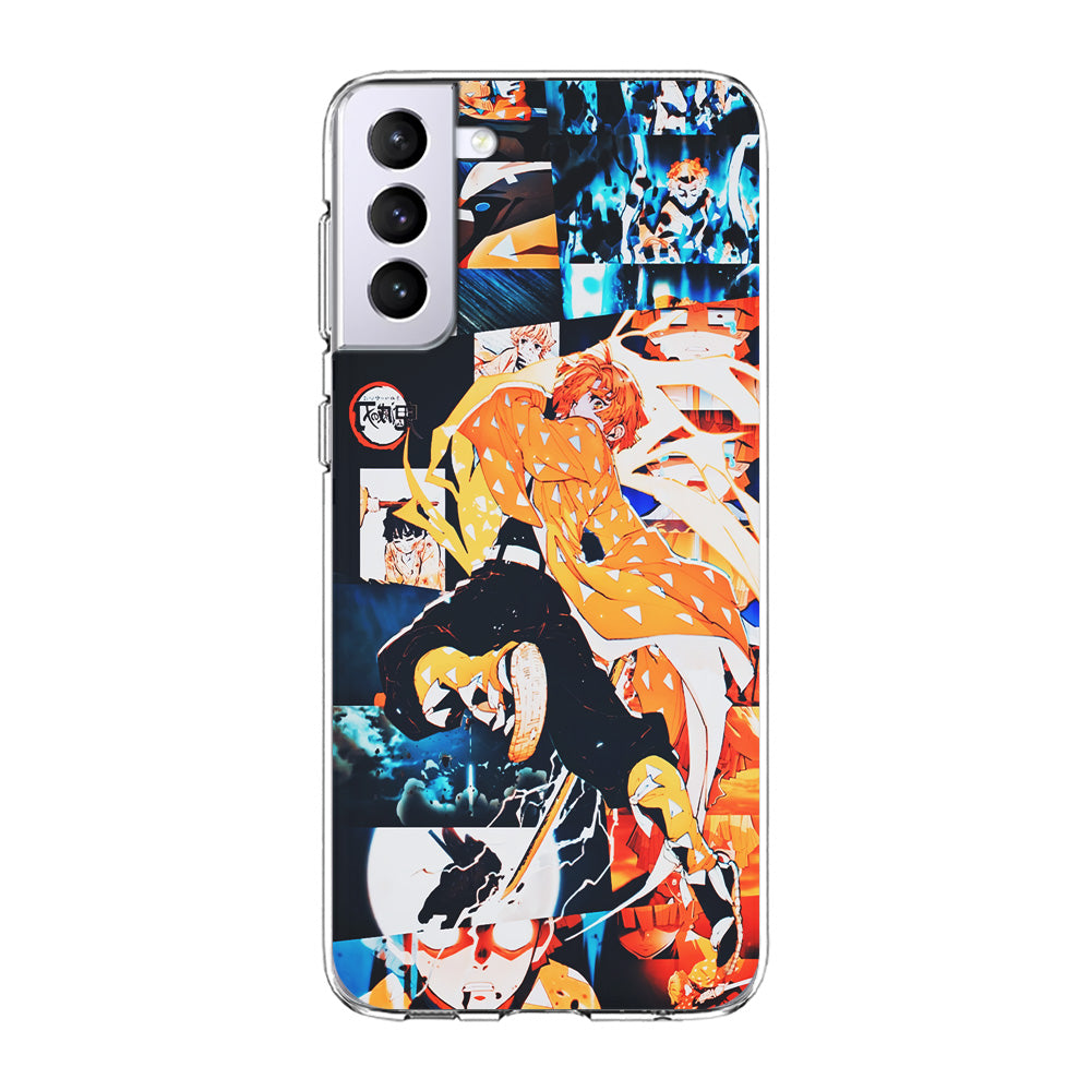 Demon Slayer Zenitsu Aesthetic Samsung Galaxy S21 Plus Case-Phone Case-Clear Soft Case-Altracase