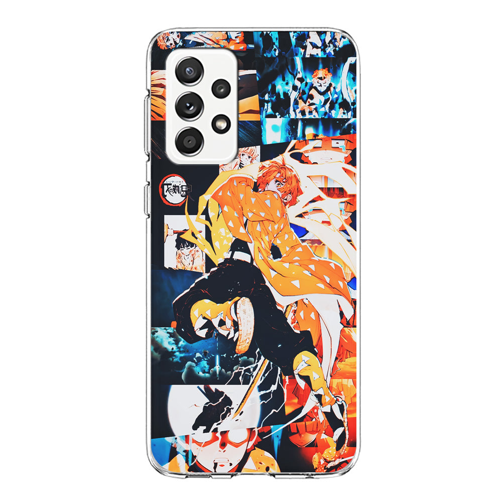 Demon Slayer Zenitsu Aesthetic Samsung Galaxy A52 Case-Phone Case-Clear Soft Case-Altracase