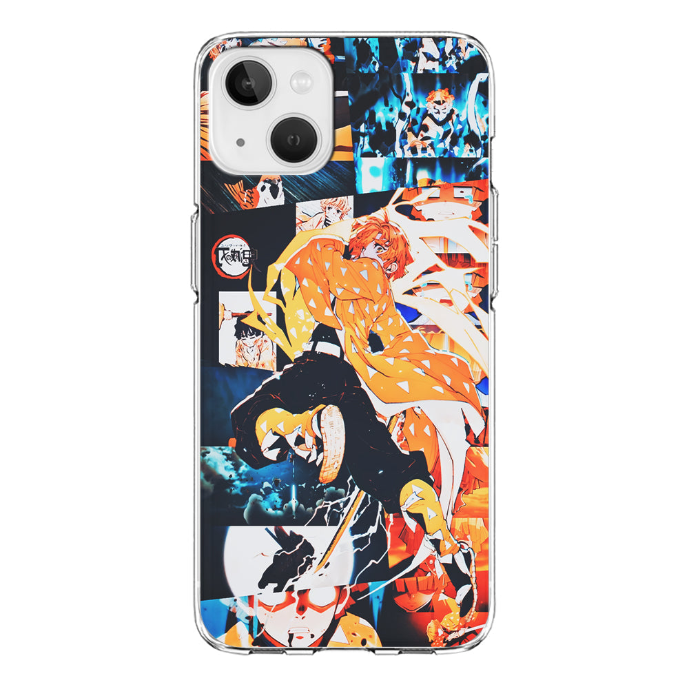 Demon Slayer Zenitsu Aesthetic iPhone 14 Case-Phone Case-Clear Soft Case-Altracase