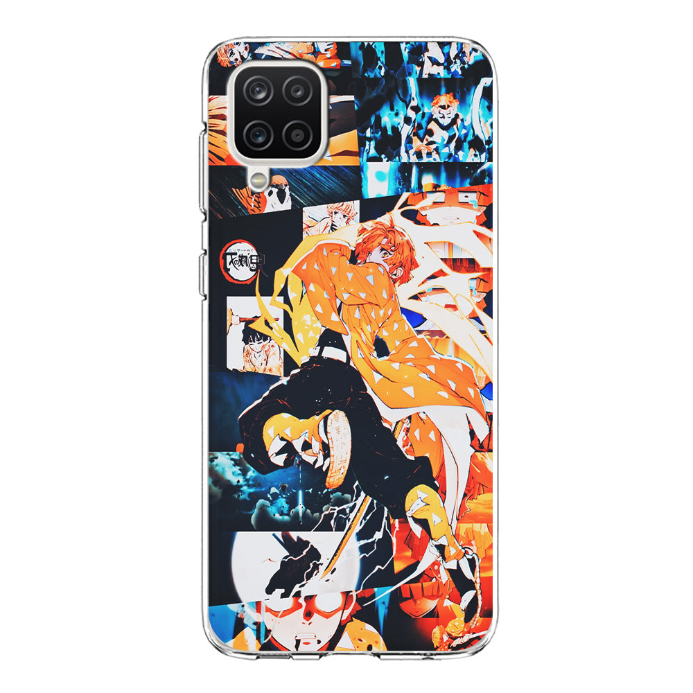 Demon Slayer Zenitsu Aesthetic Samsung Galaxy A12 Case-Phone Case-Clear Soft Case-Altracase