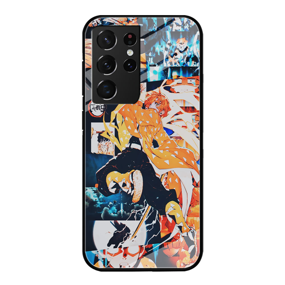 Demon Slayer Zenitsu Aesthetic Samsung Galaxy S21 Ultra Case-Phone Case-Tempered Glass Case-Altracase
