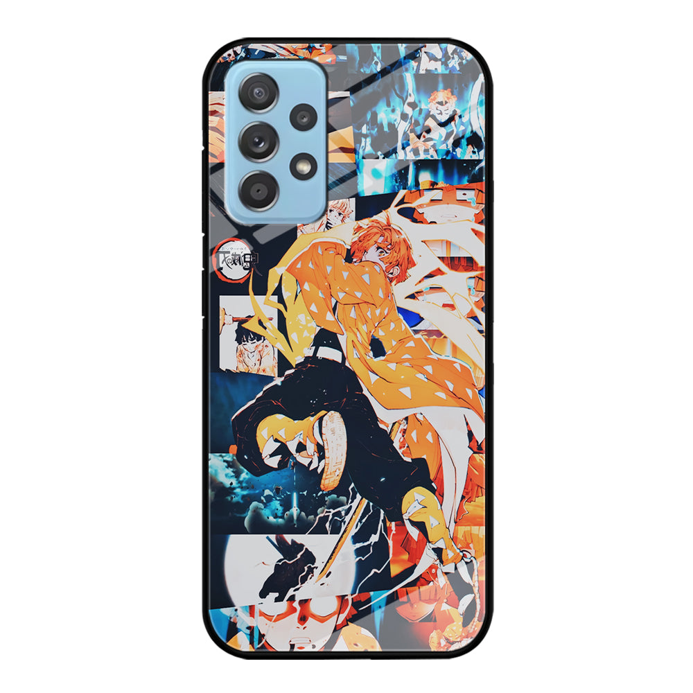 Demon Slayer Zenitsu Aesthetic Samsung Galaxy A52 Case-Phone Case-Tempered Glass Case-Altracase