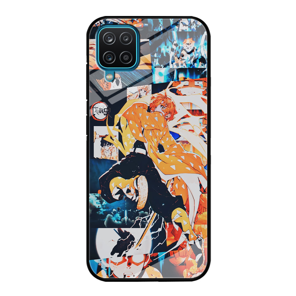 Demon Slayer Zenitsu Aesthetic Samsung Galaxy A12 Case-Phone Case-Tempered Glass Case-Altracase