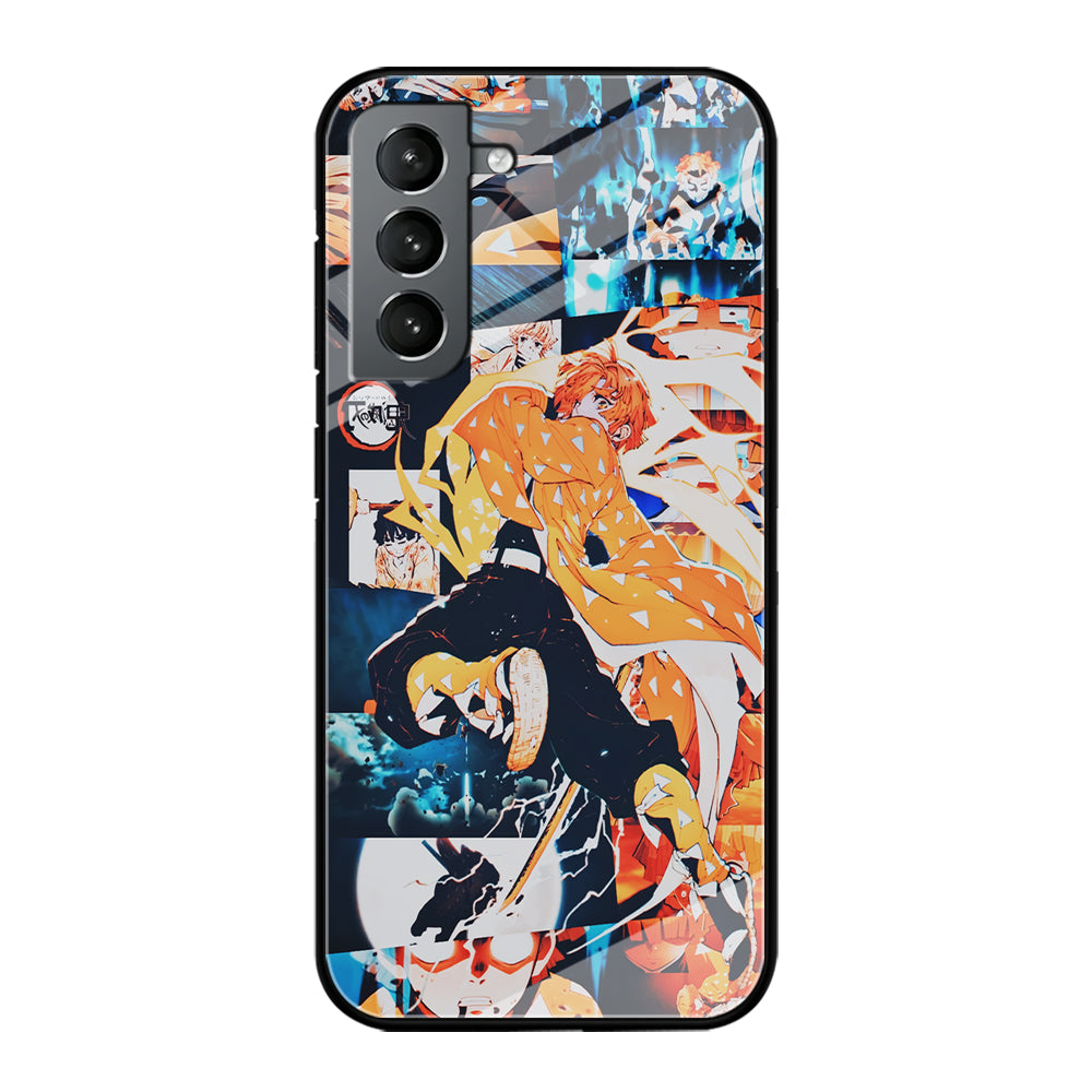 Demon Slayer Zenitsu Aesthetic Samsung Galaxy S21 Plus Case-Phone Case-Tempered Glass Case-Altracase