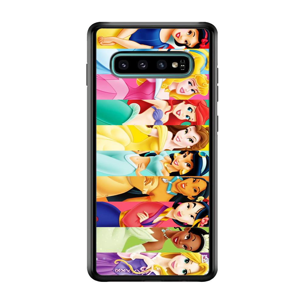 Disney Princess Character Samsung Galaxy S10 Case-Phone Case-Rubber Black (2D Case)-Altracase