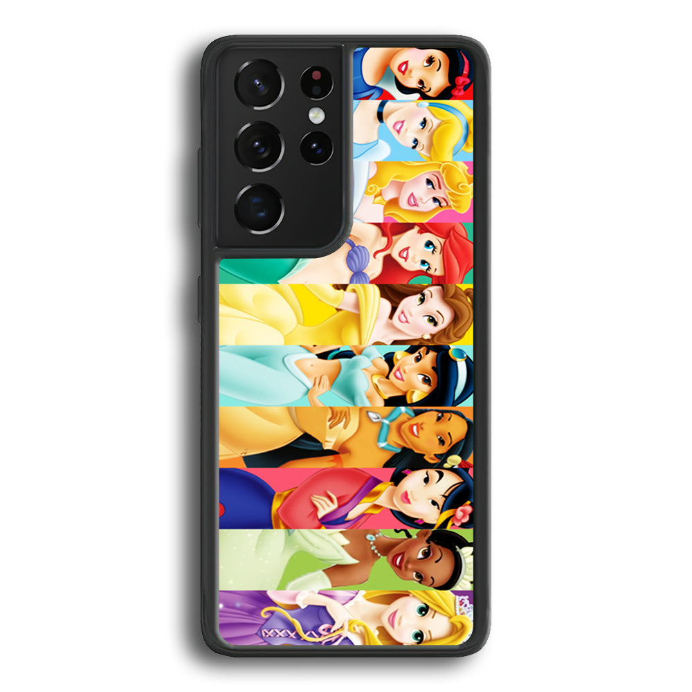 Disney Princess Character Samsung Galaxy S21 Ultra Case-Phone Case-Rubber Black (2D Case)-Altracase