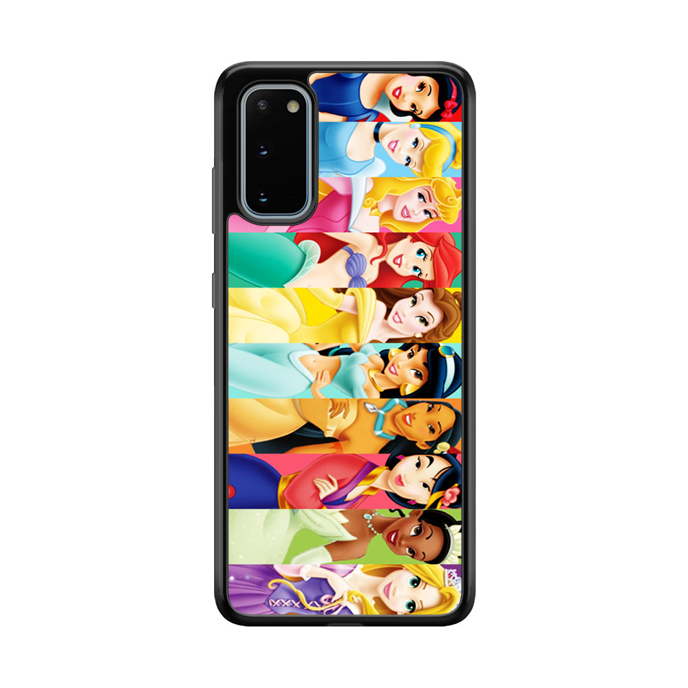Disney Princess Character Samsung Galaxy S20 Case-Phone Case-Rubber Black (2D Case)-Altracase