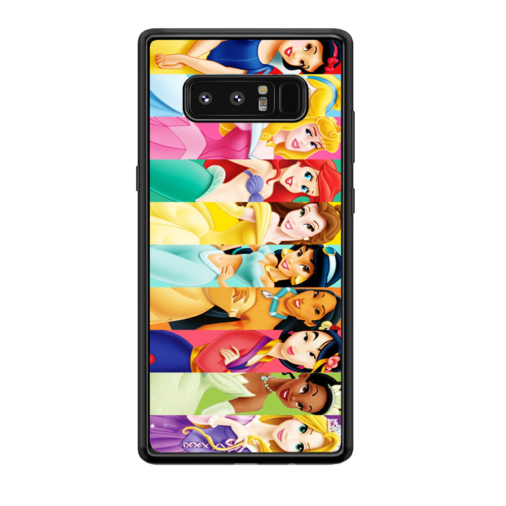 Disney Princess Character Samsung Galaxy Note 8 Case-Phone Case-Rubber Black (2D Case)-Altracase