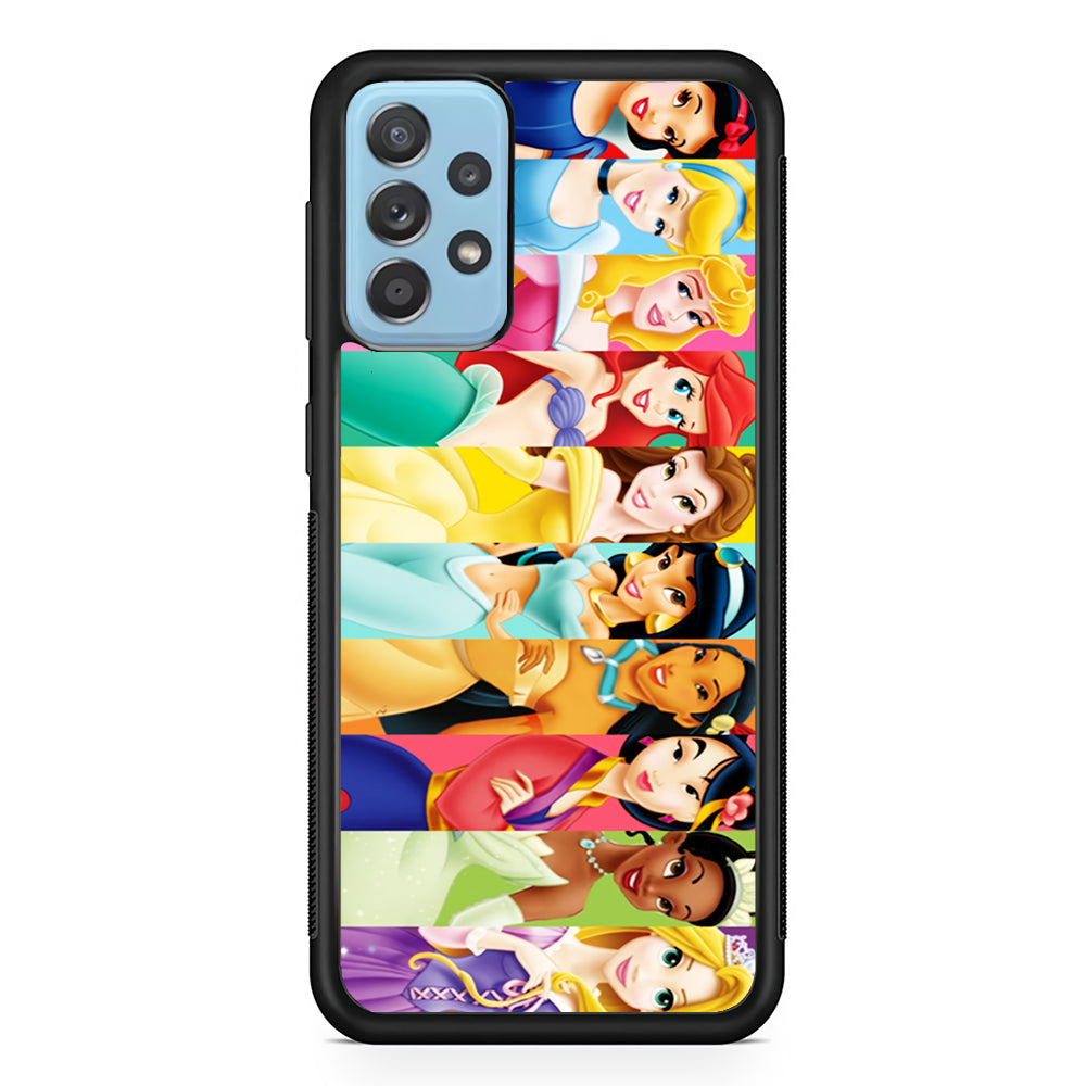 Disney Princess Character Samsung Galaxy A52 Case-Phone Case-Rubber Black (2D Case)-Altracase