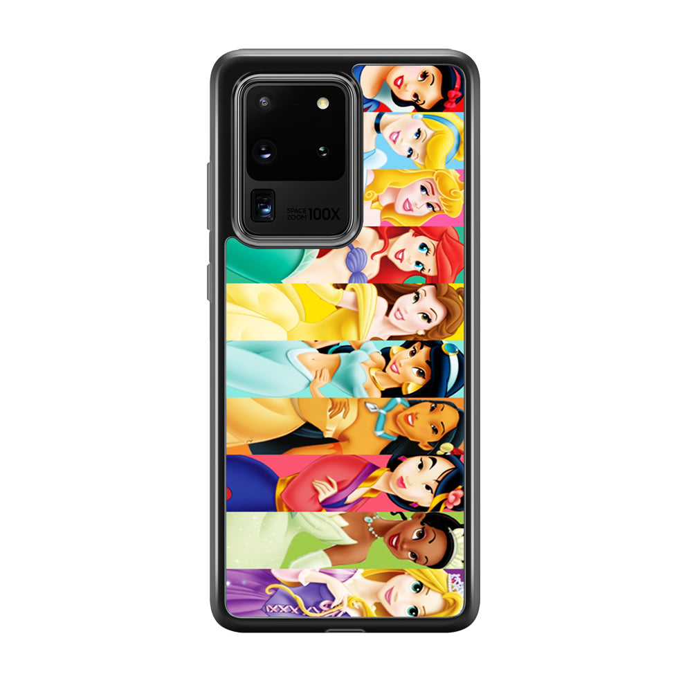 Disney Princess Character Samsung Galaxy S20 Ultra Case-Phone Case-Rubber Black (2D Case)-Altracase