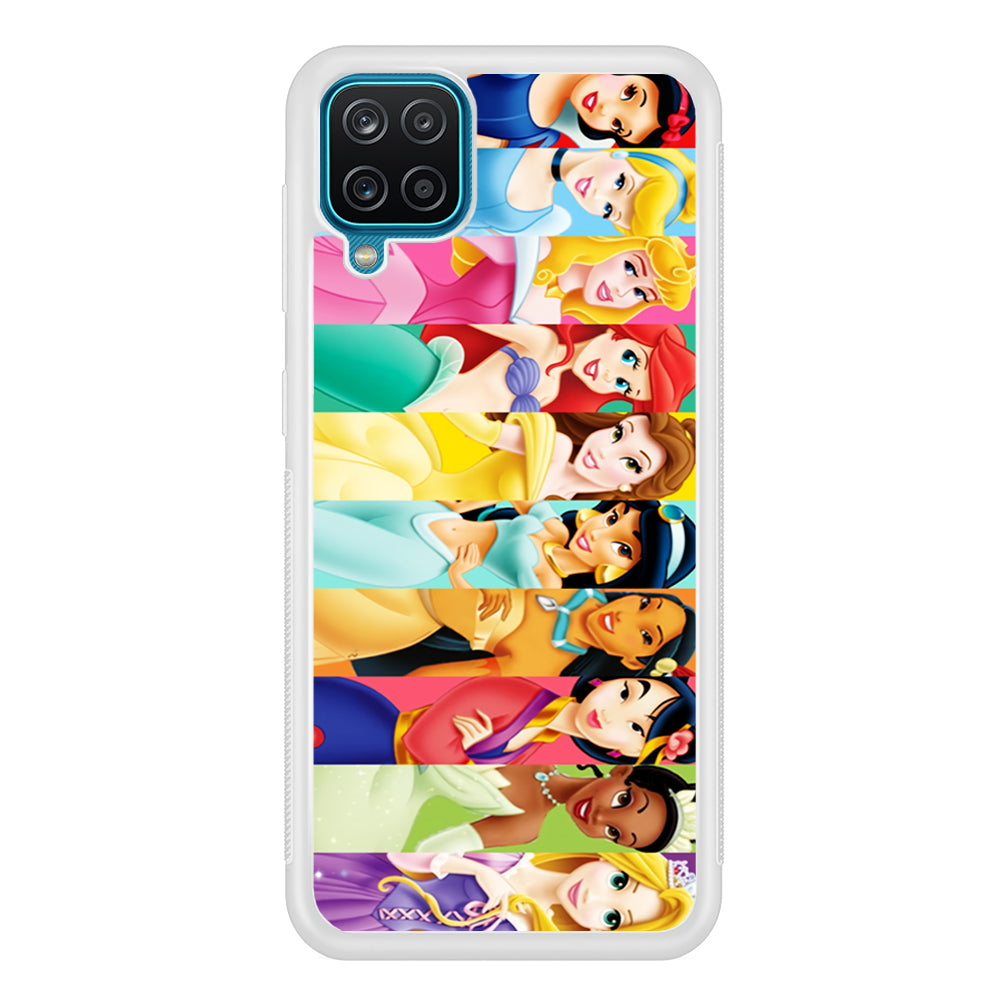 Disney Princess Character Samsung Galaxy A12 Case-Phone Case-Rubber White (2D Case)-Altracase
