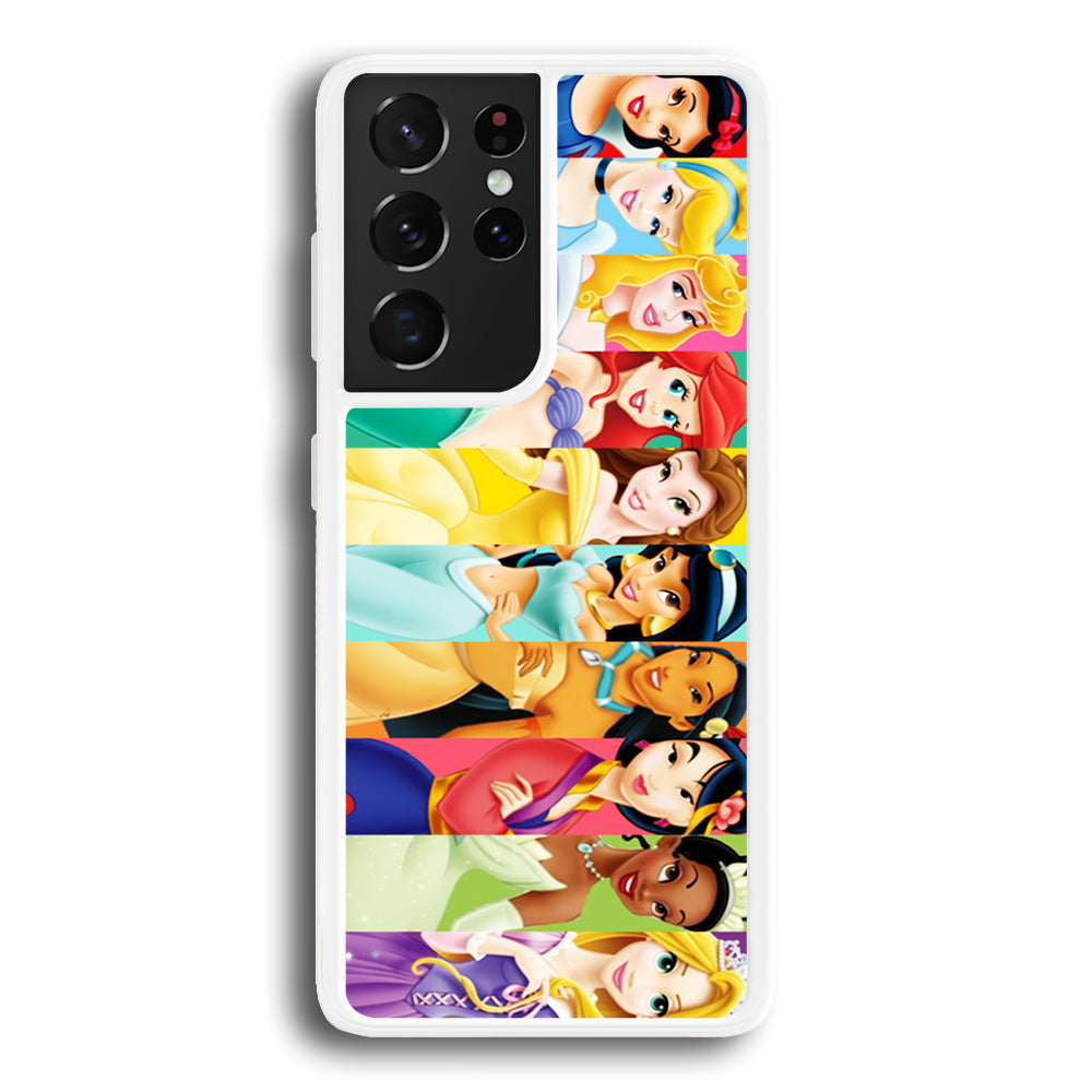 Disney Princess Character Samsung Galaxy S21 Ultra Case-Phone Case-Rubber White (2D Case)-Altracase
