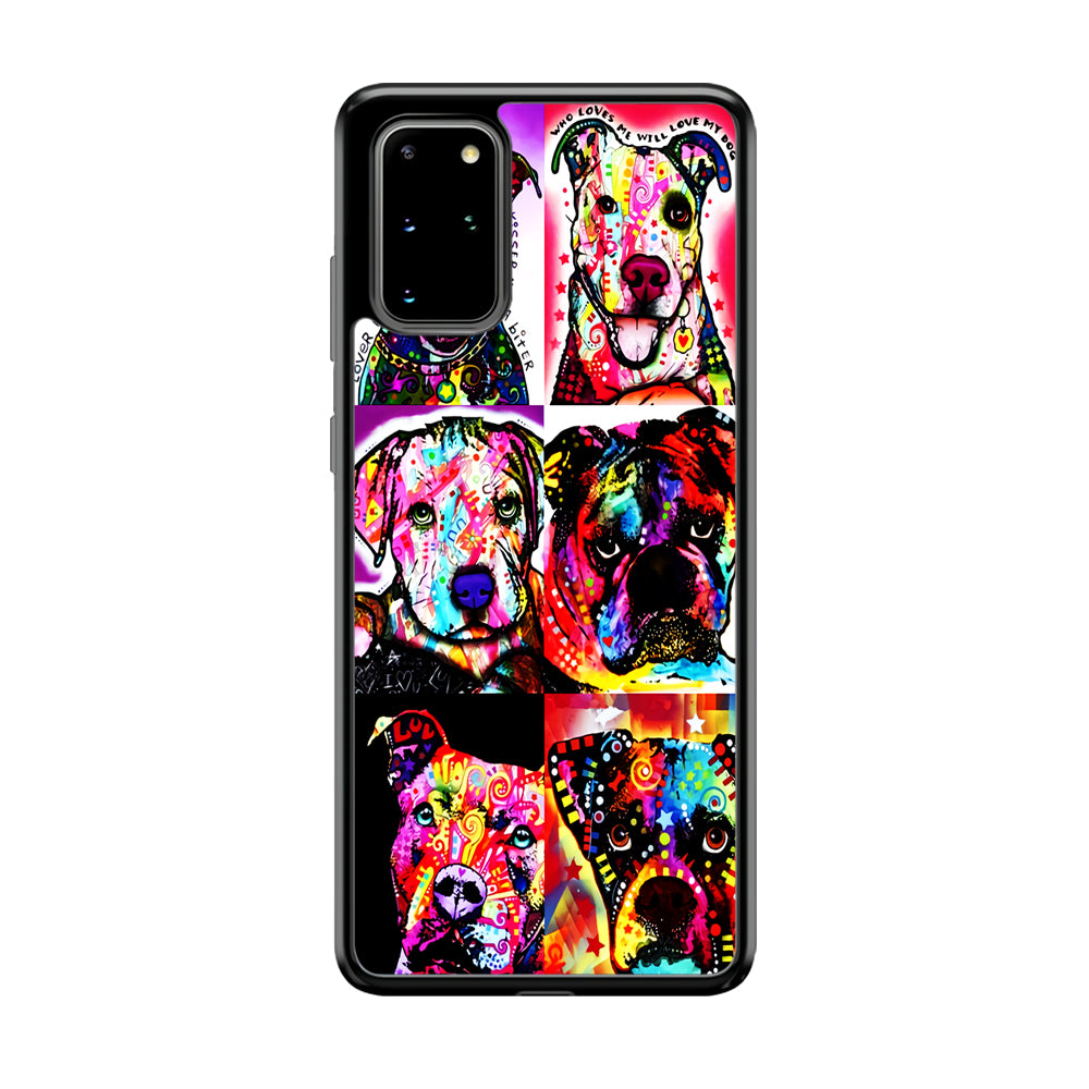 Dog Colorful Art Collage Samsung Galaxy S20 Plus Case-Phone Case-Tempered Glass Case-Altracase