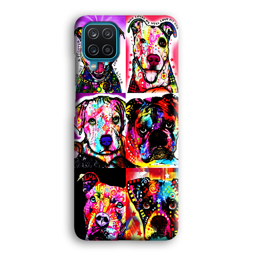 Dog Colorful Art Collage Samsung Galaxy A12 Case-Phone Case-3D Case-Altracase