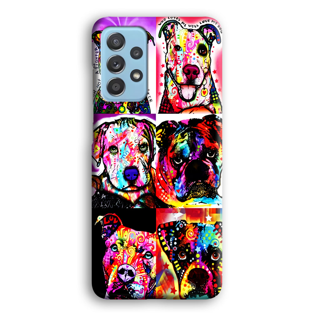 Dog Colorful Art Collage Samsung Galaxy A72 Case-Phone Case-3D Case-Altracase