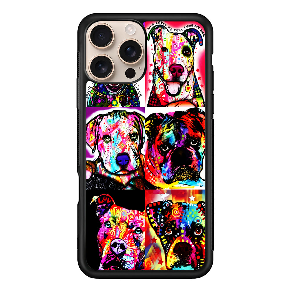 Dog Colorful Art Collage iPhone 16 Pro Case - Altracase