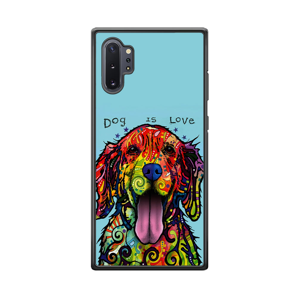 Dog is Love Painting Art Samsung Galaxy Note 10 Plus Case-Phone Case-Rubber Black (2D Case)-Altracase