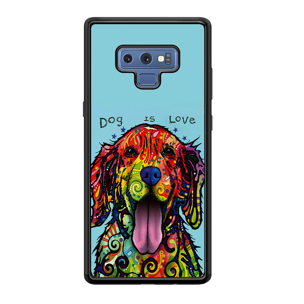 Dog is Love Painting Art Samsung Galaxy Note 9 Case-Phone Case-Rubber Black (2D Case)-Altracase