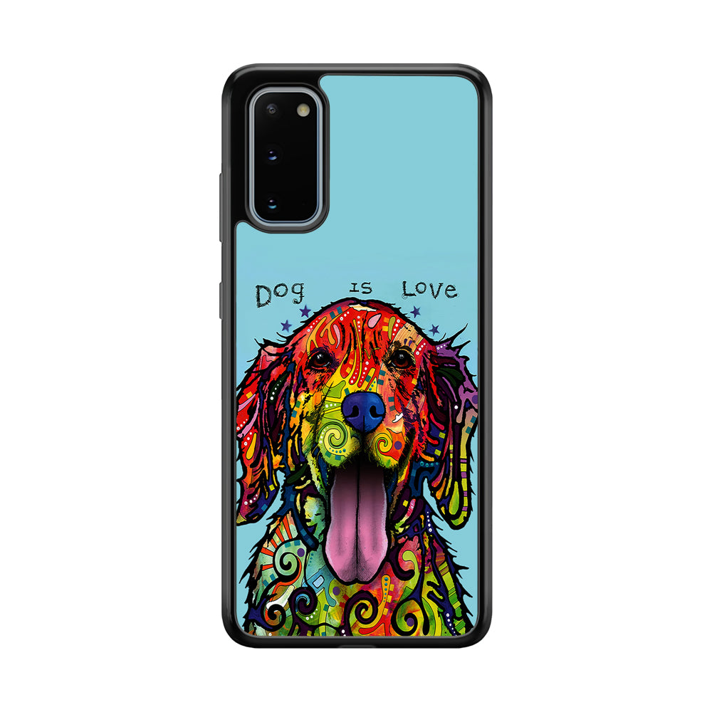 Dog is Love Painting Art Samsung Galaxy S20 Case-Phone Case-Rubber Black (2D Case)-Altracase