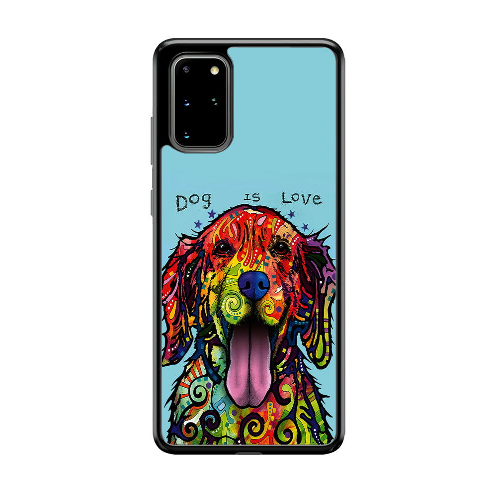 Dog is Love Painting Art Samsung Galaxy S20 Plus Case-Phone Case-Tempered Glass Case-Altracase