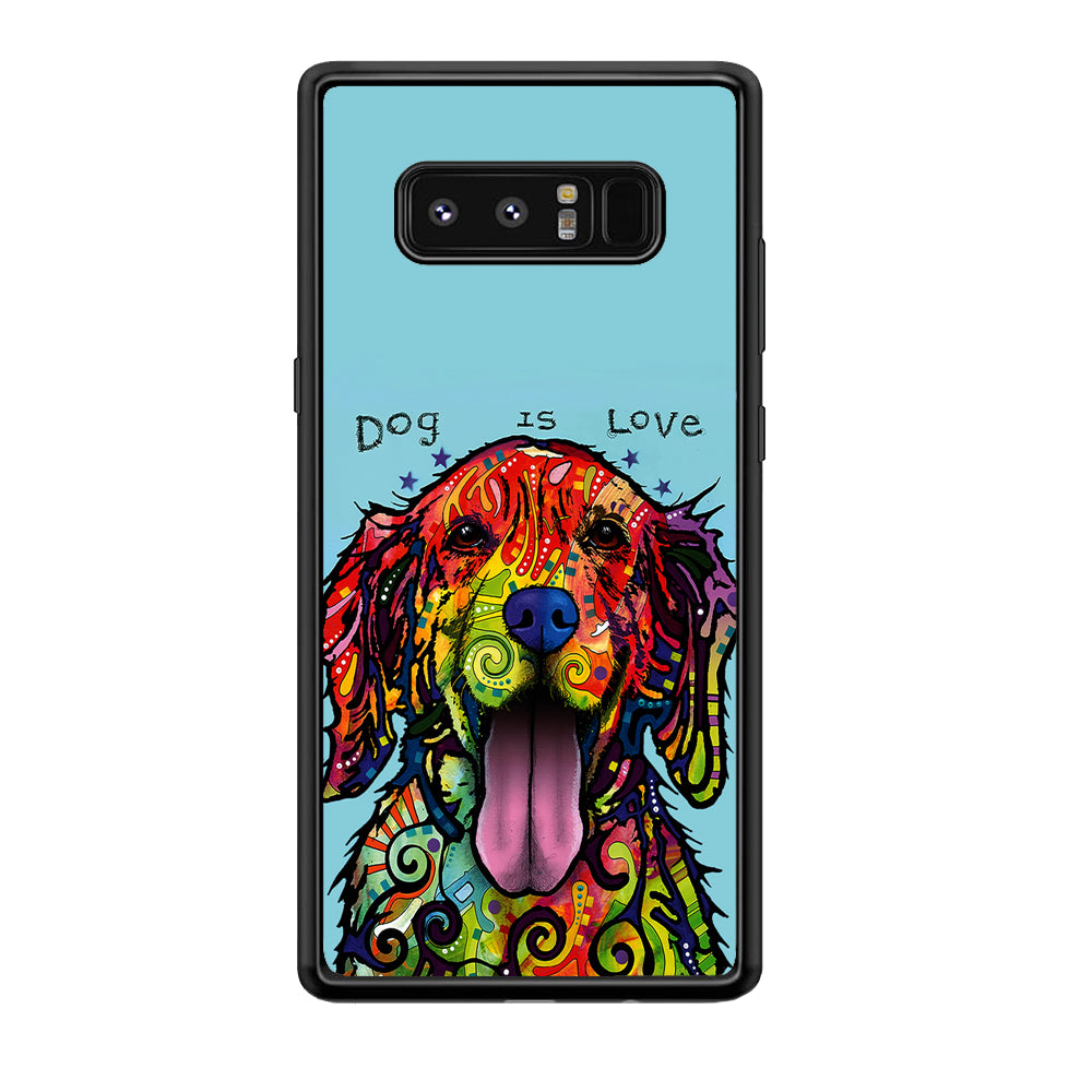 Dog is Love Painting Art Samsung Galaxy Note 8 Case-Phone Case-Rubber Black (2D Case)-Altracase