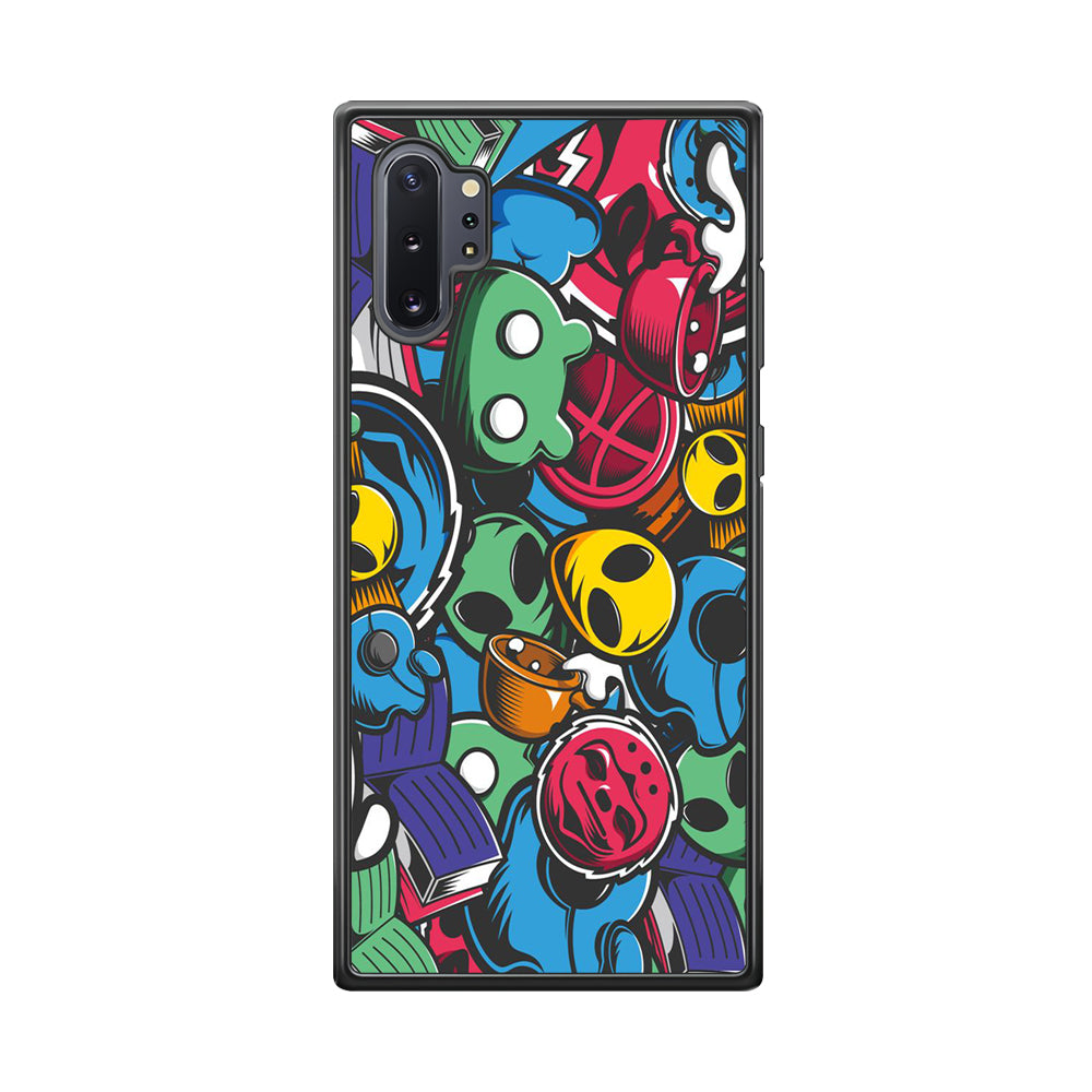 Doodle 001 Samsung Galaxy Note 10 Plus Case-Phone Case-Rubber Black (2D Case)-Altracase