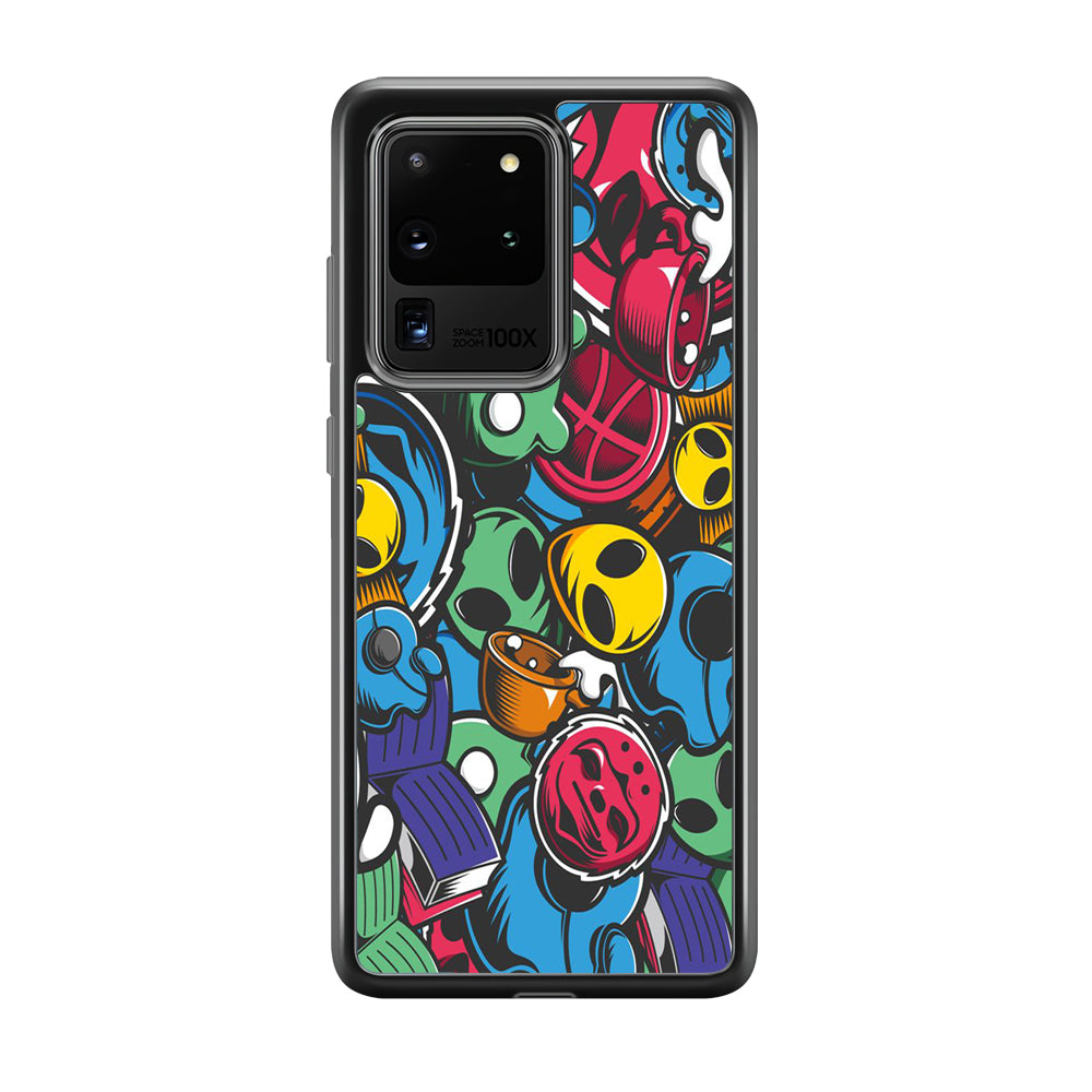Doodle 001 Samsung Galaxy S20 Ultra Case-Phone Case-Tempered Glass Case-Altracase