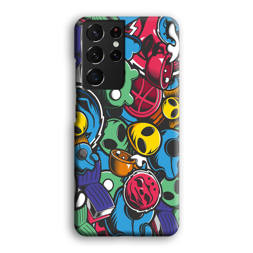 Doodle 001 Samsung Galaxy S21 Ultra Case-Phone Case-3D Case-Altracase