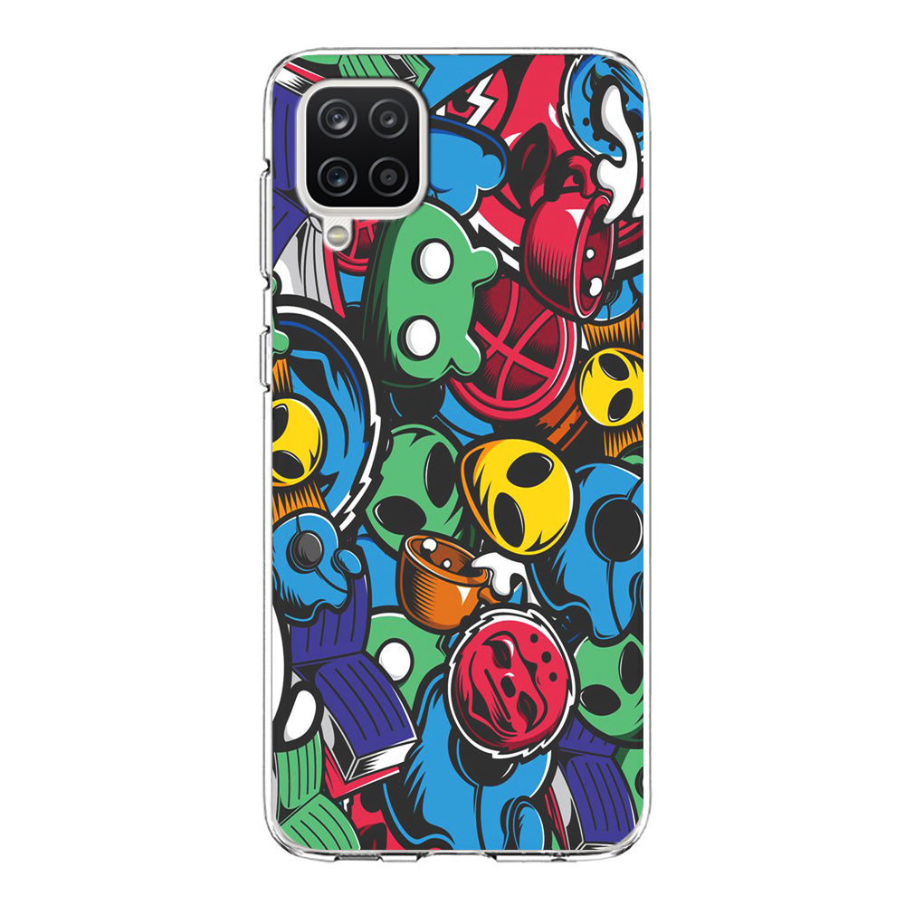 Doodle 001 Samsung Galaxy A12 Case-Phone Case-Clear Soft Case-Altracase