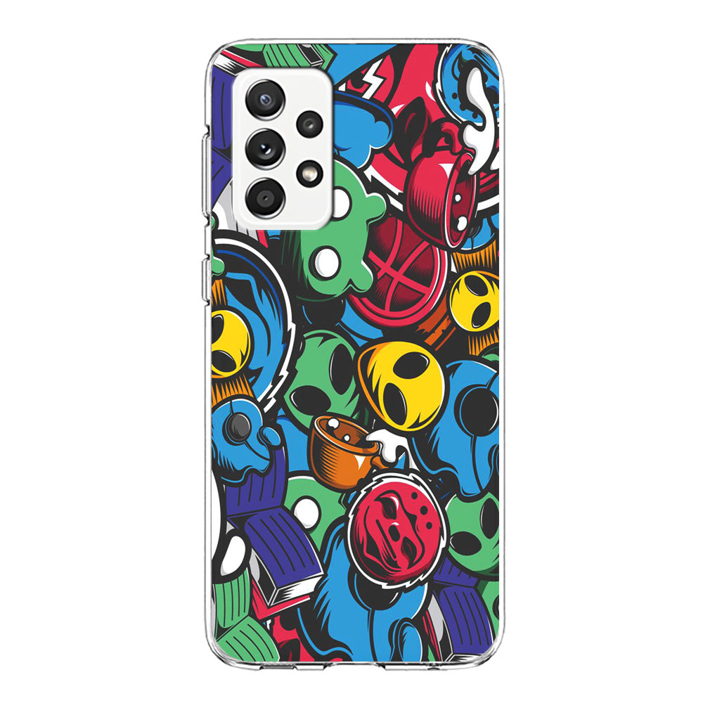 Doodle 001 Samsung Galaxy A52 Case-Phone Case-Clear Soft Case-Altracase