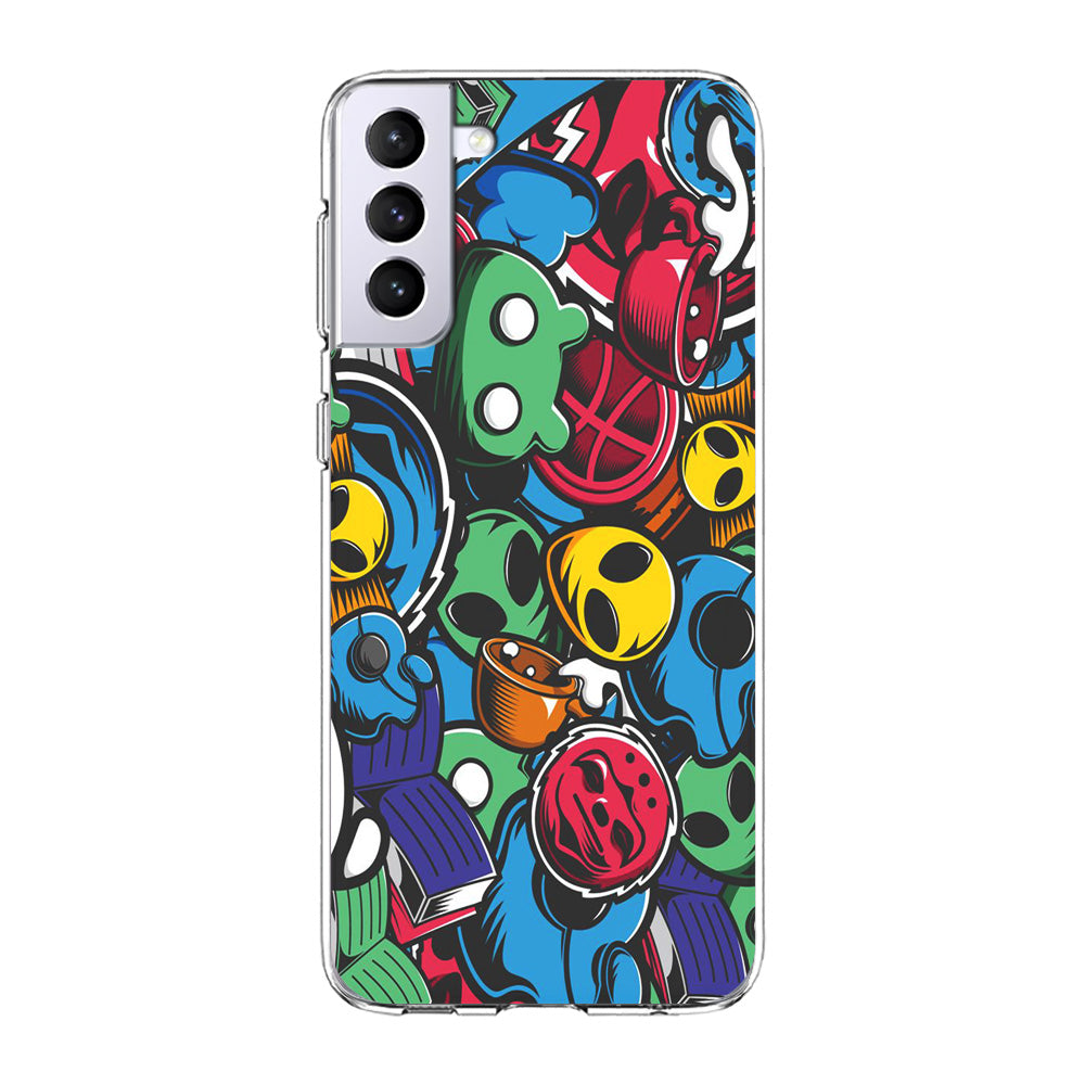 Doodle 001 Samsung Galaxy S21 Plus Case-Phone Case-Clear Soft Case-Altracase