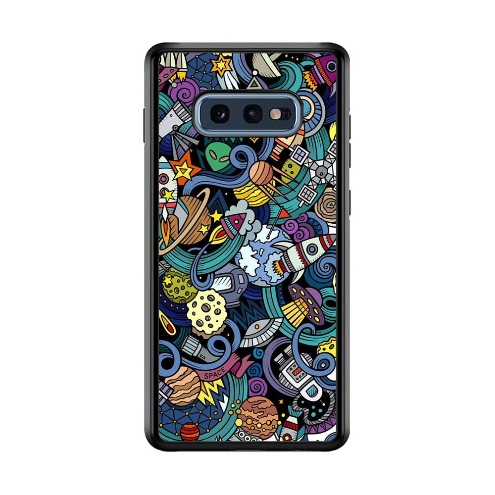 Doodle 002 Samsung Galaxy S10E Case-Phone Case-Rubber Black (2D Case)-Altracase