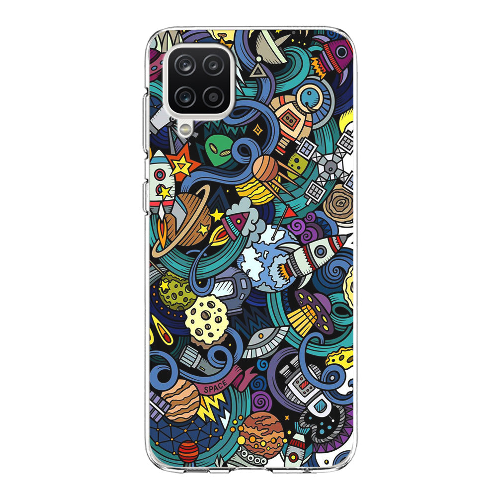 Doodle 002 Samsung Galaxy A12 Case-Phone Case-Clear Soft Case-Altracase
