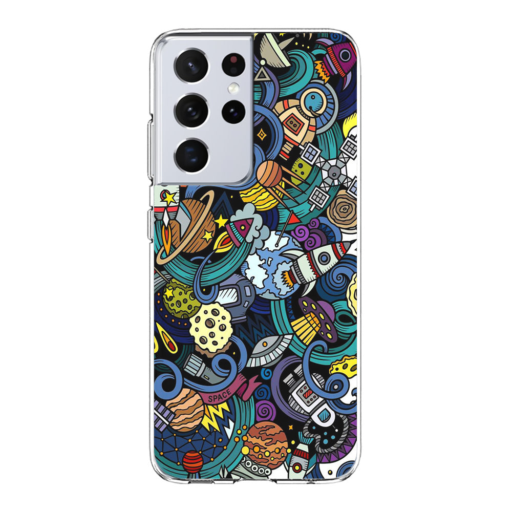 Doodle 002 Samsung Galaxy S21 Ultra Case-Phone Case-Clear Soft Case-Altracase