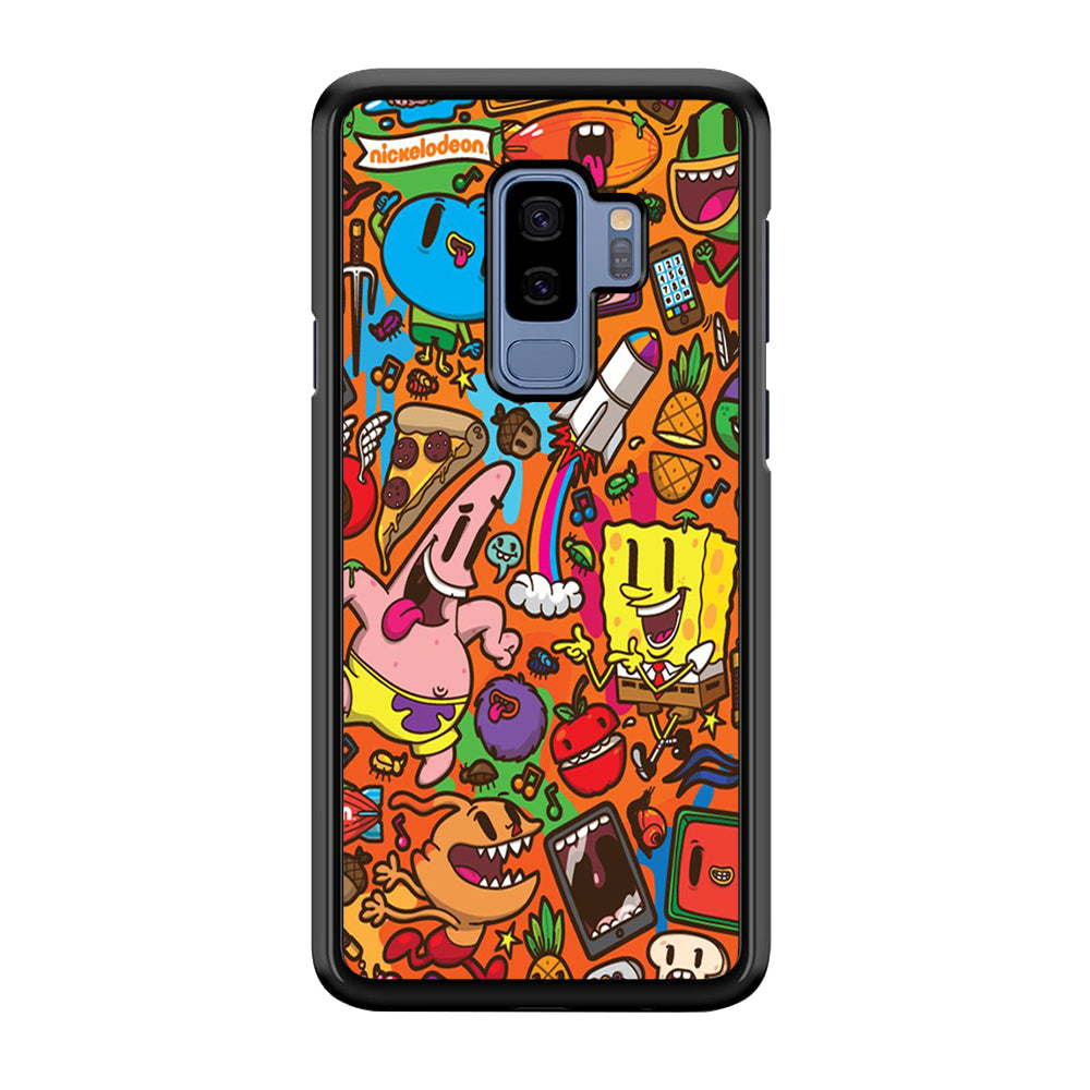 Doodle Art 005 Samsung Galaxy S9 Plus Case-Phone Case-Rubber Black (2D Case)-Altracase