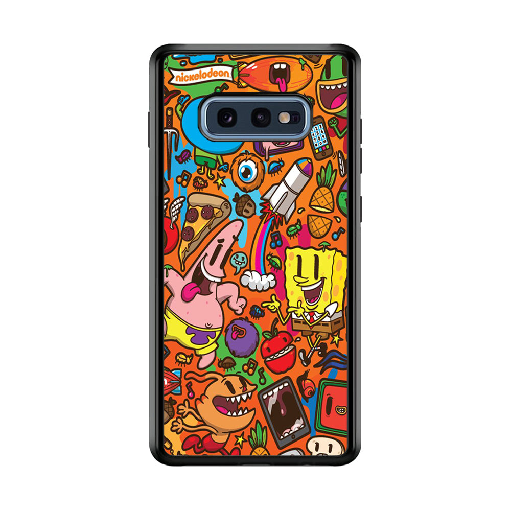 Doodle Art 005 Samsung Galaxy S10E Case-Phone Case-Rubber Black (2D Case)-Altracase