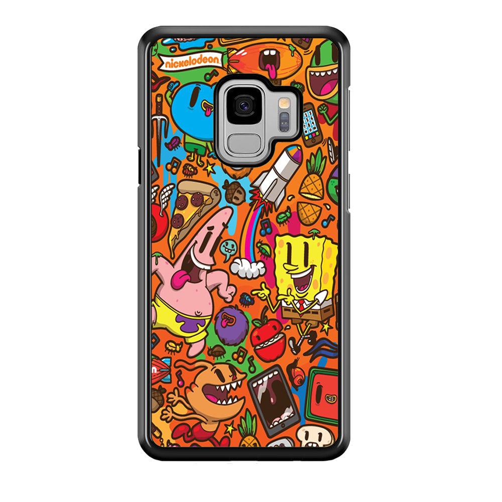 Doodle Art 005 Samsung Galaxy S9 Case-Phone Case-Rubber Black (2D Case)-Altracase