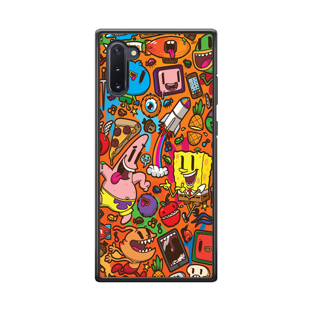 Doodle Art 005 Samsung Galaxy Note 10 Case-Phone Case-Rubber Black (2D Case)-Altracase