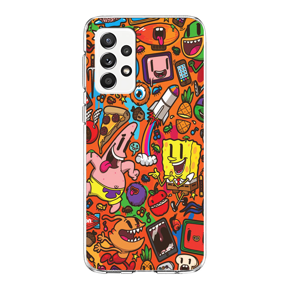 Doodle Art 005 Samsung Galaxy A52 Case-Phone Case-Clear Soft Case-Altracase