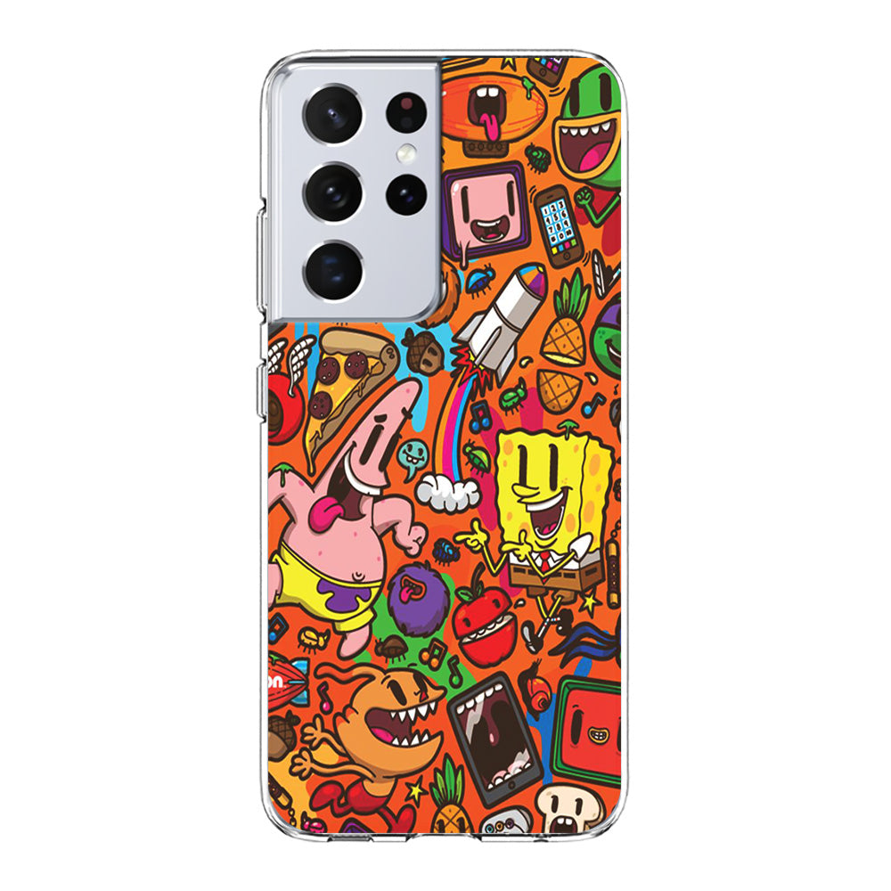 Doodle 005 Samsung Galaxy S21 Ultra Case-Phone Case-Clear Soft Case-Altracase