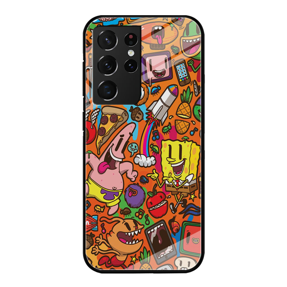 Doodle 005 Samsung Galaxy S21 Ultra Case-Phone Case-Tempered Glass Case-Altracase
