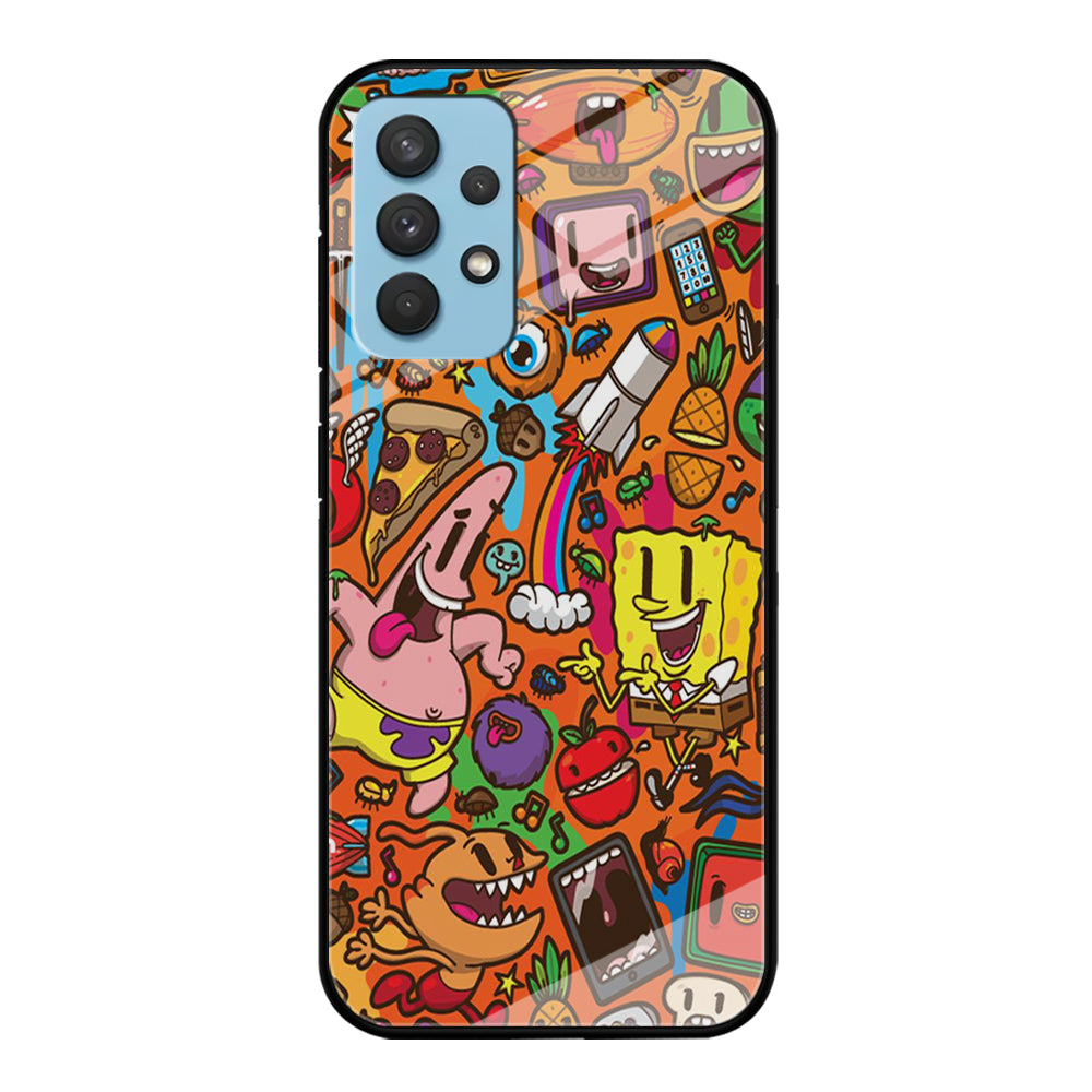 Doodle Art 005 Samsung Galaxy A32 Case-Phone Case-Tempered Glass Case-Altracase