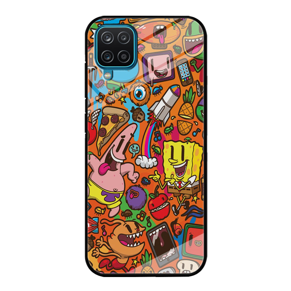 Doodle Art 005 Samsung Galaxy A12 Case-Phone Case-Tempered Glass Case-Altracase