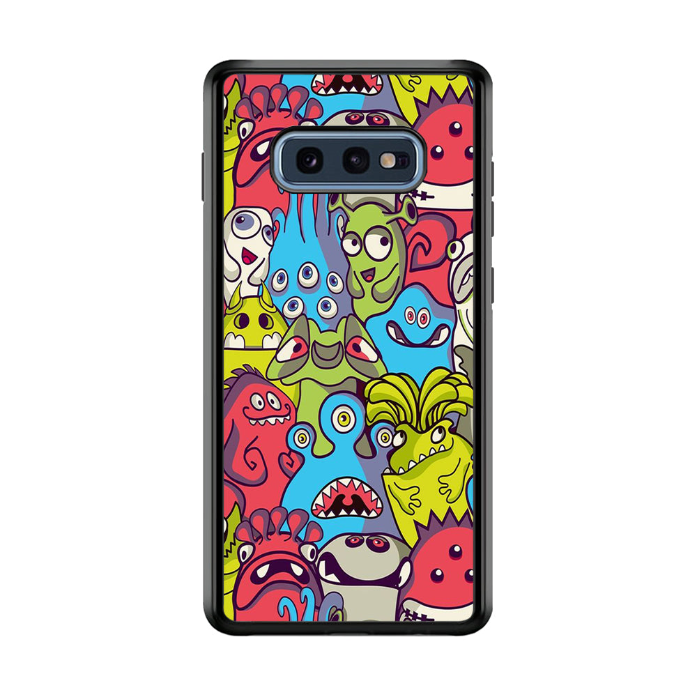 Doodle Art 006 Samsung Galaxy S10E Case-Phone Case-Rubber Black (2D Case)-Altracase